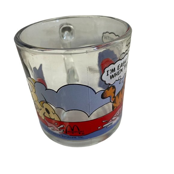 MCDONALDS GARFIELD Mug Odie Collector Glass Coffee Cup Jim Davis Vintage 1978 3 - Picture 4 of 5